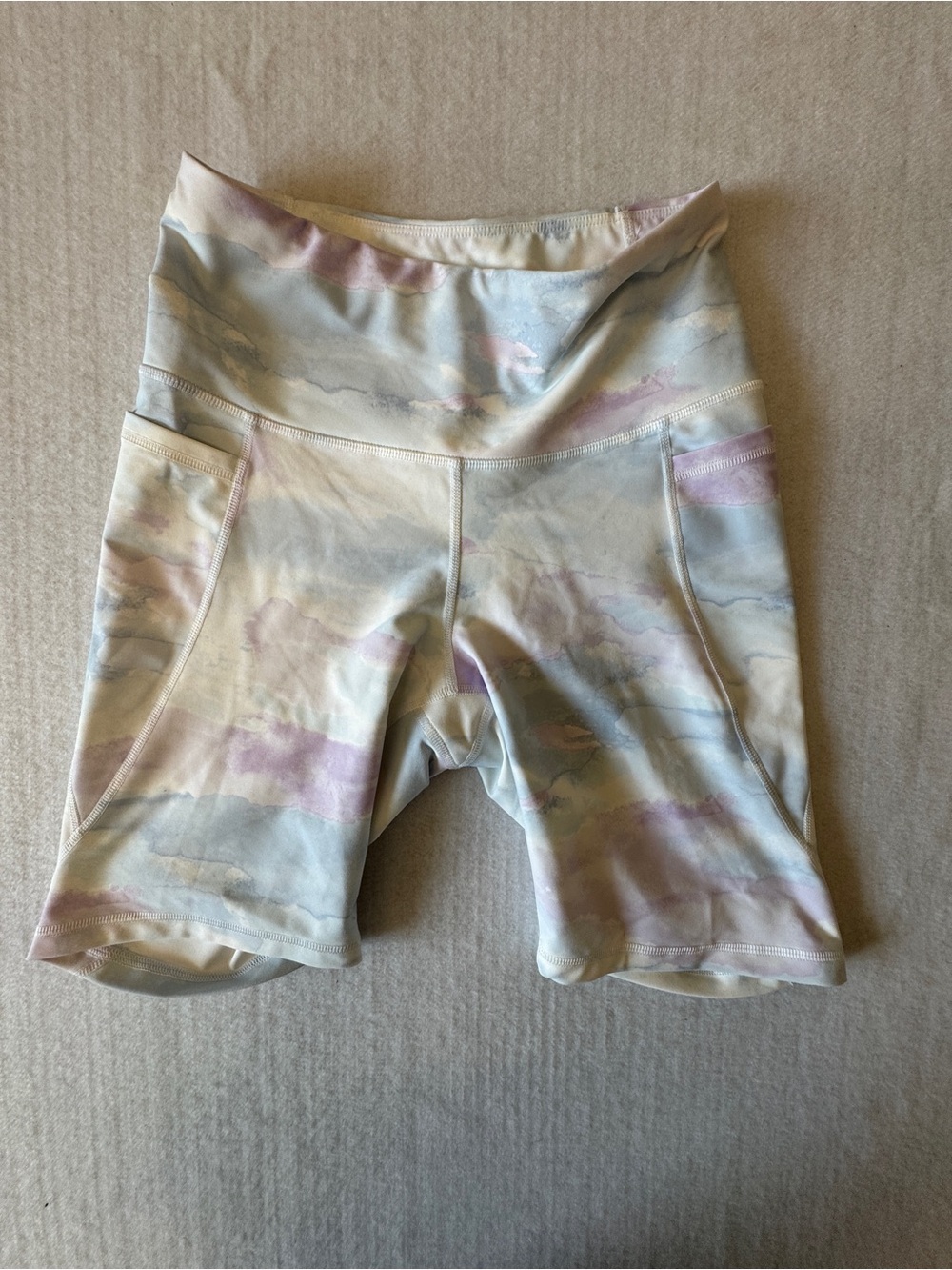 Old Navy Pastel Tie-Dye High-Rise Bike Shorts